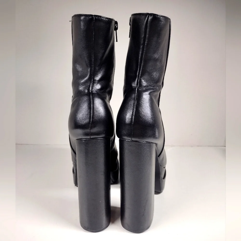Boohoo Black Chunky High Platform Boots - Picture 4 of 15